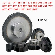 1 Mod High Precision Spur Gear 10T-150T Pinion Gear 45 Steel With Step 0mm-50mm