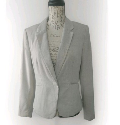 Women's H&M Beige Blazer Classic One Button Size 8