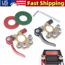 2x Car Battery Terminal Connector Clamp Brass Quick Release Disconnect Terminals
