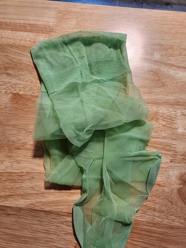 1 Pair Vintage Mint Green Garter Stockings Size 7.5? Nylon Sheer 