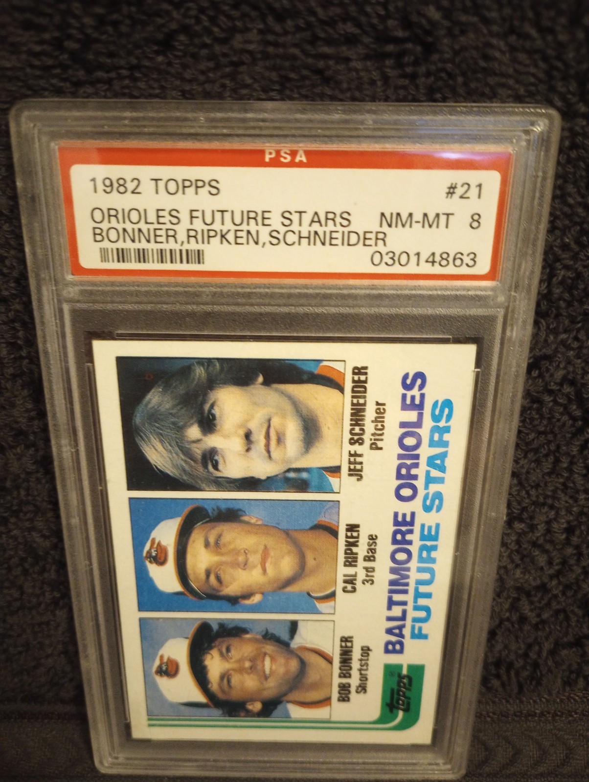 1982 CAL RIPKEN JR.TOPPS FUTURE STARS ROOKIE RC #21 PSA 8 NEAR-MINT!! view 3