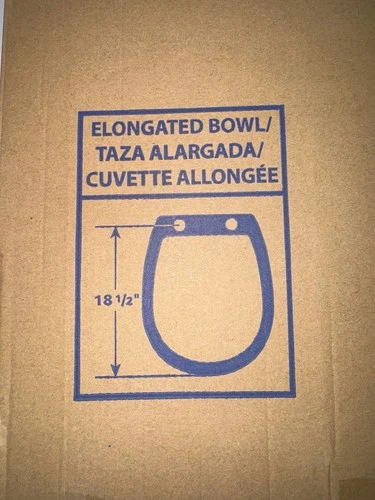 Jones Stephens Closed Front Elongated Plastic Toilet Seat W/Cover 18.5" White - Picture 3 of 9