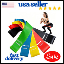 Resistance Bands Set of 5 Loop Exercise Bands for Yoga Fitness Workout Gym