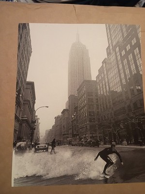 NYC Street Surfer Manhattan Empire State Building Photo By MICHAEL GORDON 2004