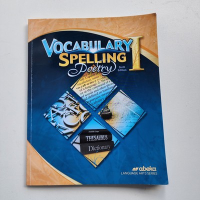 New ABEKA VOCABULARY SPELLING POETRY I STUDENT WORKBOOK 6th ED 246018 Grade 7
