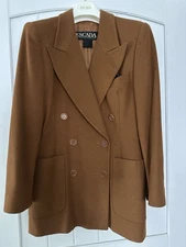 Escada Margaretha Ley Angora Brown Blazer Size 38 Placenza Italy