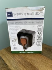 WEATHERPROOF OUTDOOR GARDEN 1 GANG SINGLE 13 AMP SWITCHED SOCKET IP66 