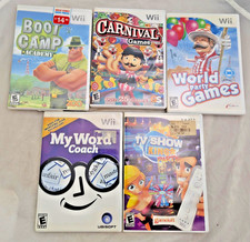 Lot of 5 Nintendo Wii Games Boot Camp Sealed Carnival World Party Untested