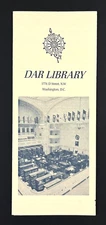 1990 DAR Library Daughters Of The American Revolution Washington DC VTG Brochure