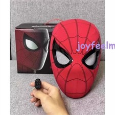 Spider-Man 1:1 Wearable Mask Moving Eyes Cosplay Prop Ring Remote Control NEW
