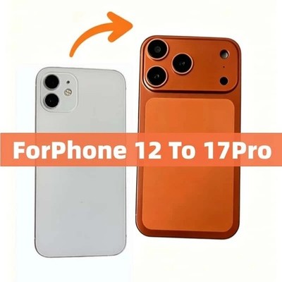 Rückseite Back Gehäuse Schale Kit für iPhone 12 bis 17 Pro Rahmen Cover Full Set
