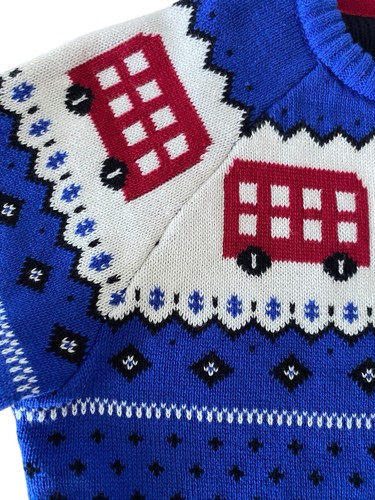 Gymboree London Calling Sweater 5T Bus Flag Snowflake Fair Isle NWT Cotton - Picture 3 of 8