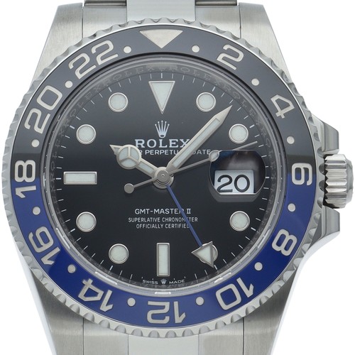 ROLEX GMT Master II Oyster Watch Overhauled 126710BLNR Stainle...