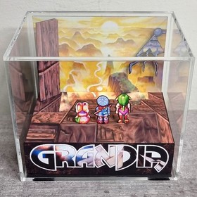 Grandia Diorama Collectible PS1 Shadowbox Sega Saturn Display JRPG Decor Merch