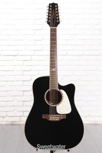 Takamine GD74CE Unison 12-string Acoustic-electric Guitar - Black, Sweetwater