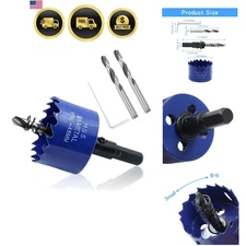 Hole Saw Drill Bit 45mm Wood Plastic Metal Cutters for Cornhole Boards DIY