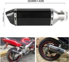 Pacewalker Carbon Fiber Exhaust Muffler Slip-on 38-51mm Motorcycle Scooter Db