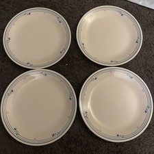 Corelle Country Violets Dinner Plates Set 4 Beige 10.25 Inches- blue design 