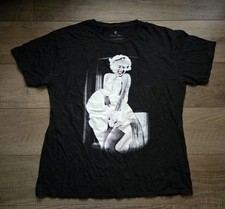Marilyn Monroe Graphic Tee Black Unisex Size XL
