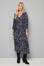 Wallis Black Fit & Flare Dress Womens Daywear Dresses