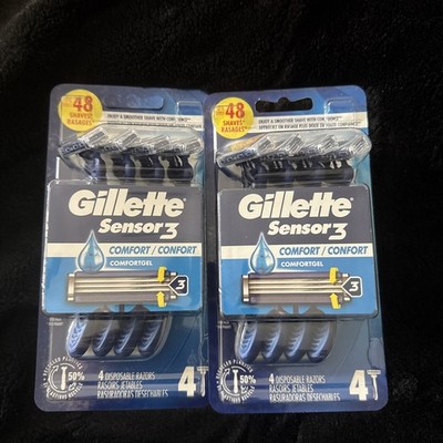 Gillette Sensor3 Comfort Men's Disposable 3-Blade Razors, 4ct (Lot of 2)
