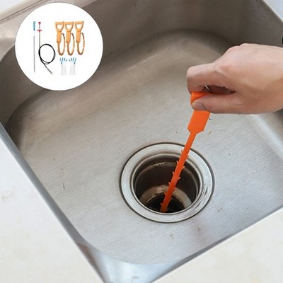 D Shaped Drain Auger Tool Ergonomic Handle For Kitchen Bathroom Pipe Blockages