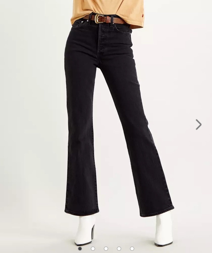 Levi’s Ribcage Bootcut Black Wash Denim Size 26 New With Tags