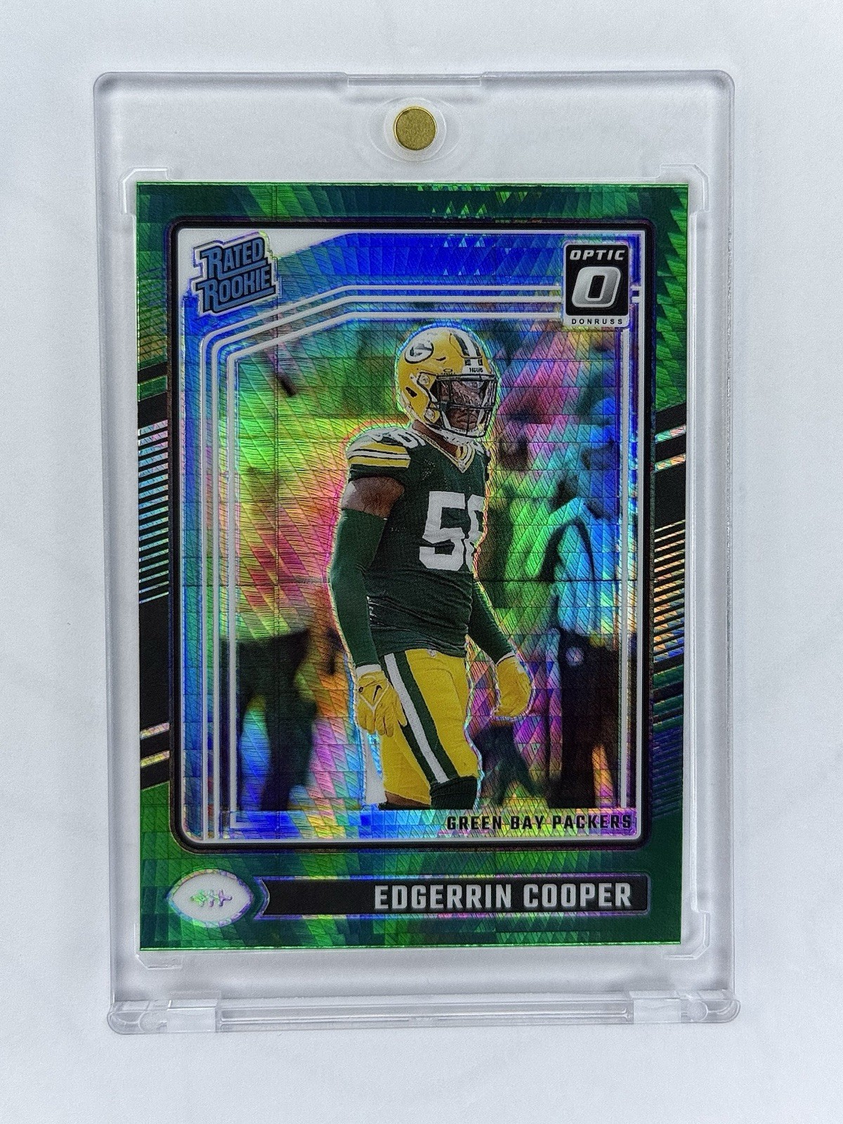 2024 Panini Donruss Optic #231 Edgerrin Cooper Rated Rookie RC Green Hyper Prizm