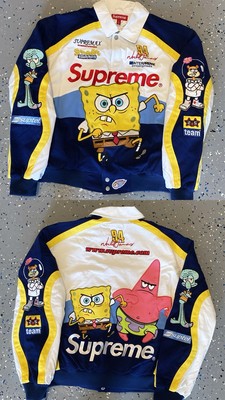 SUPREME SPONGEBOB SQUAREPANTS JEFF HAMILTON RACING JACKET MEDIUM