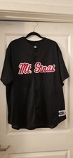 Majestic Mt. Sinai #30 Baseball Jersey Black Red White Size 2X