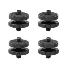 4Pcs CAMVATE Aluminum Alloy 1/4"-20 Male Thread Screw Double End