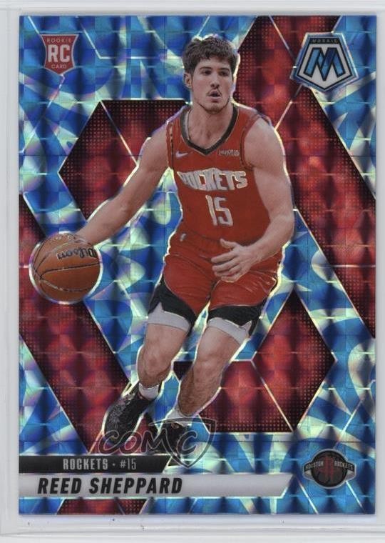 2024-25 Panini Mosaic Rookies Reactive Blue Prizm Reed Sheppard #249 1bg9