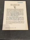 Genuine GSA Certificate Card for Black Box 1883 Carson City Morgan Silver Dollar