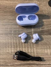 Wireless Bluetooth Earbuds Purple with Charging Case and USB-C Cable