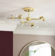 Molecular 6 Light Flush Ceiling Light 60cm Brass Finish IP20-4W - SCREW MISSING