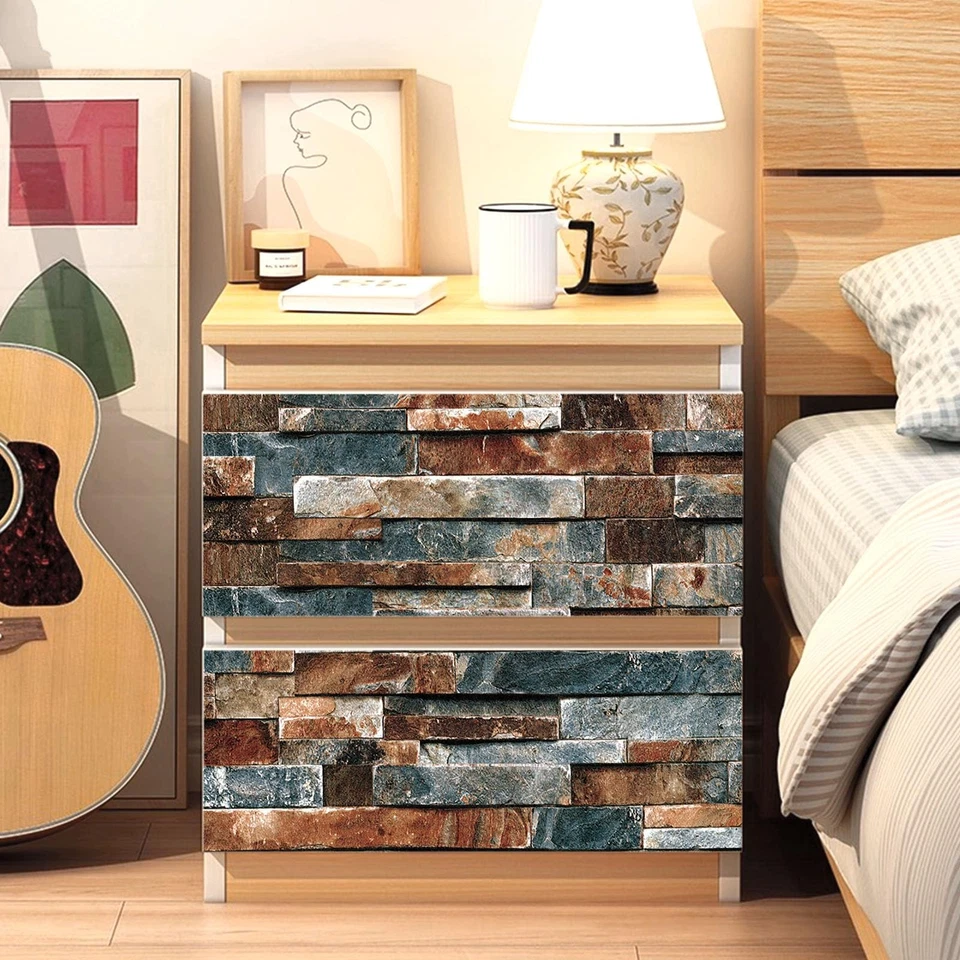 Papel Pintado Ladrillo Piedra Pelar y Pegar Papel Pintado 17.5" X 300" Papel Ladrillo Auto... Foto 3 de 4