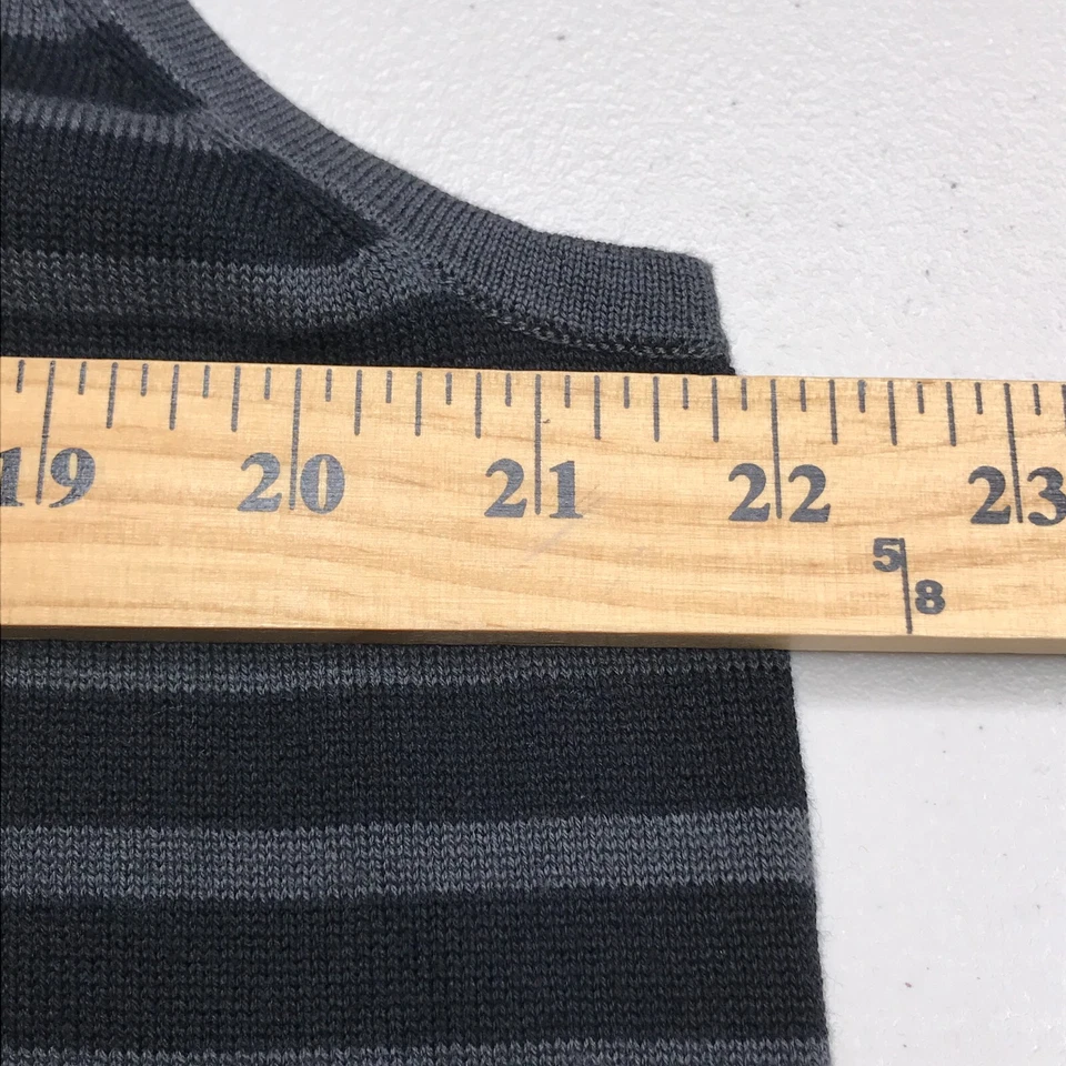 Chicos Zenergy 3 Womens Sweater Dress XL Black Striped Sleeveless Loungewear - Image 4 of 4