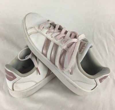 adidas white pink stripes