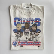 Vintage 80s New York Giants Touchdown Club Screen Stars T-Shirt - Size Small