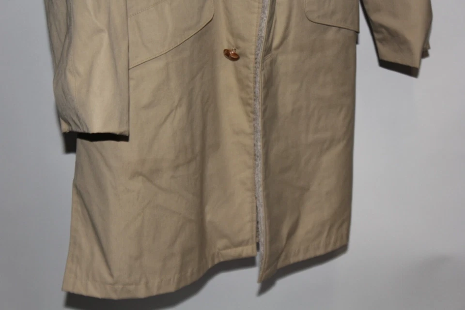 Винтажный Robert Lewis мужской 38 искусственного меха с воротником дождя зимнее пальто 4 кармана кнопки - Изображение 4 из 4