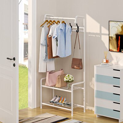 3-in-1 Coat Rack Hall Tree with Shoe Bench for Entryway Entryway Bench with Hook