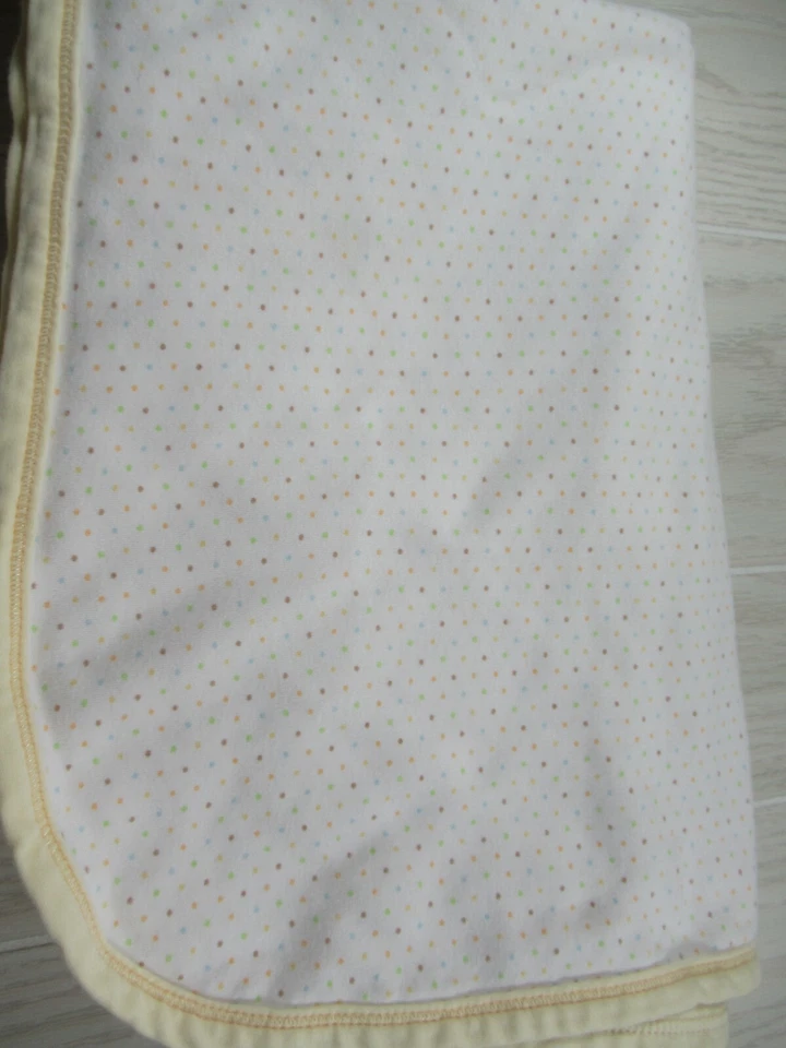 Manta de recepción Gerber Organic Love my lil cacahuete amarillo naranja verde puntos Foto 3 de 4