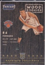 KRISTAPS PORZINGIS ROOKIE CARD 2015 Panini Threads WOOD ROOKIES Basketball RC