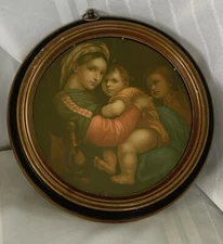 Antique Madonna della Seggiola ~Raphael Palazzo Pitti Collection Numbered Frame 