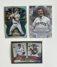 3 Card Henry Davis Bowman: 2023 Lunar Glow Refractor, 2022 Draft Blackjack Night