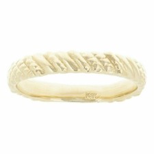 14k Yellow Gold Twist Pattern Ring 2.8 grams Size 6.5