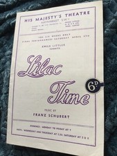 Lilac Time His Majesty's Theatre Programme 1949