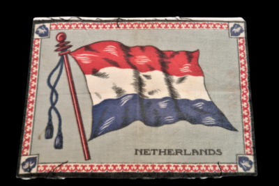 Antique Large Cigar Box Felt Flag Netherlands Circa 1915 Pre WWI