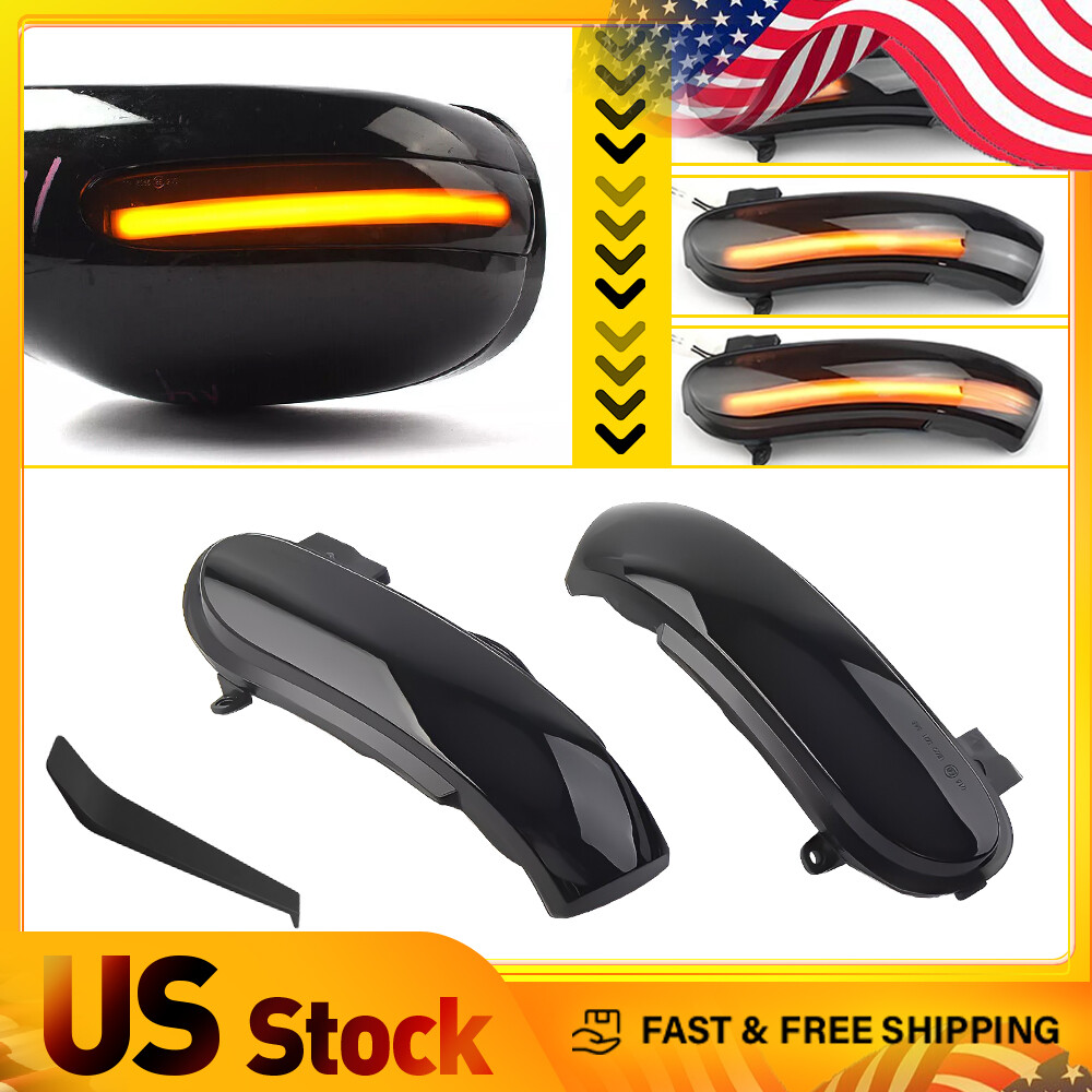 Dynamic Amber Side LED Mirror Light For Mercedes Benz SLK R171 W171/SL W230