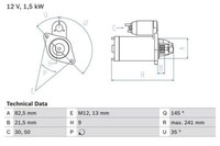 Bosch Anlasser Starter 0 986 010 850